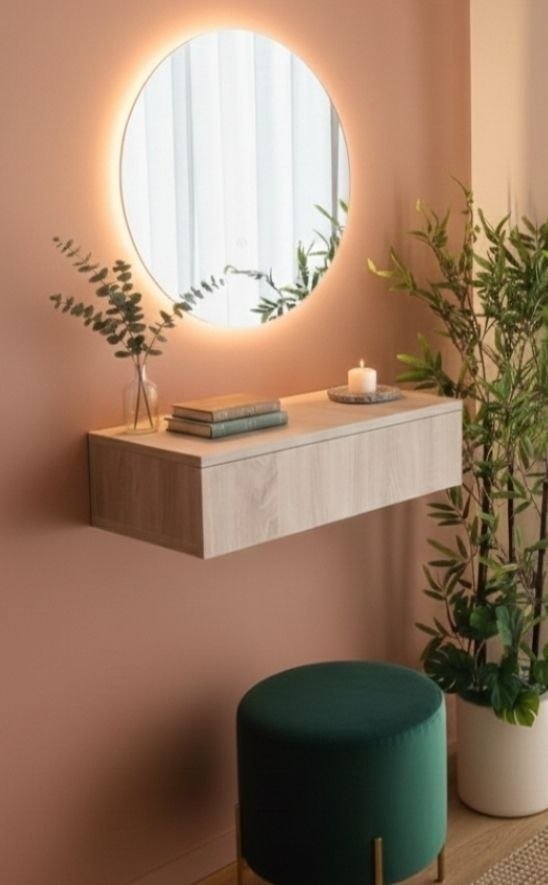 طاولة مكياج بإضاءة